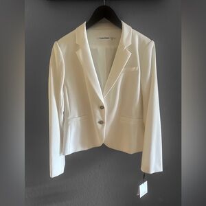 Calvin Klein Cream Colored Blazer Brand New Size 14